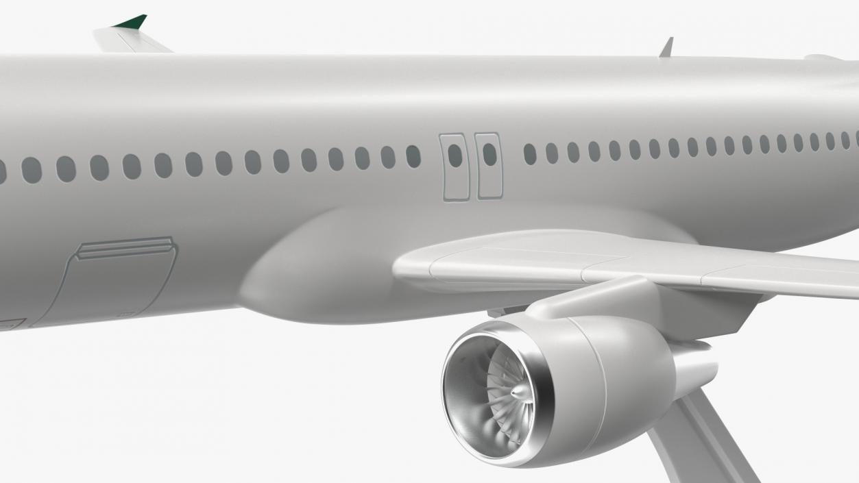 Low Wing Jet Airliner Scale Model with Stand 3D model