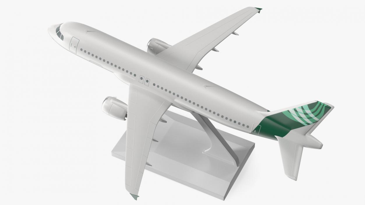 Low Wing Jet Airliner Scale Model with Stand 3D model