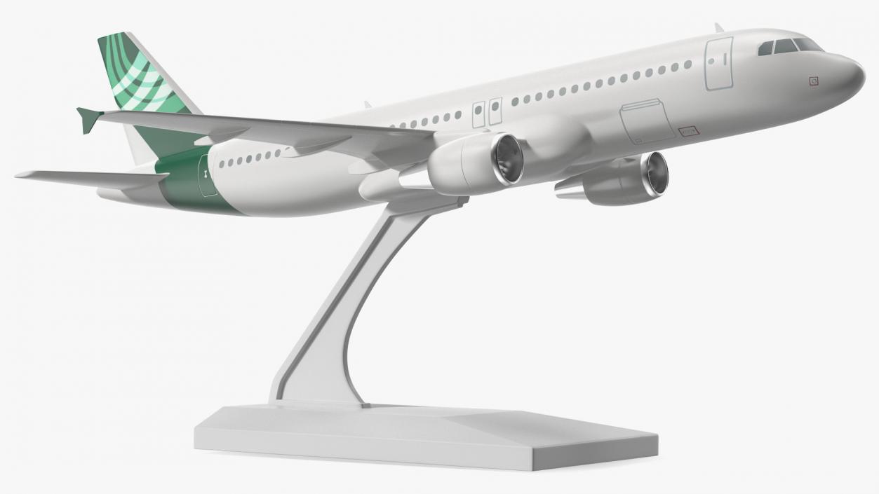 Low Wing Jet Airliner Scale Model with Stand 3D model