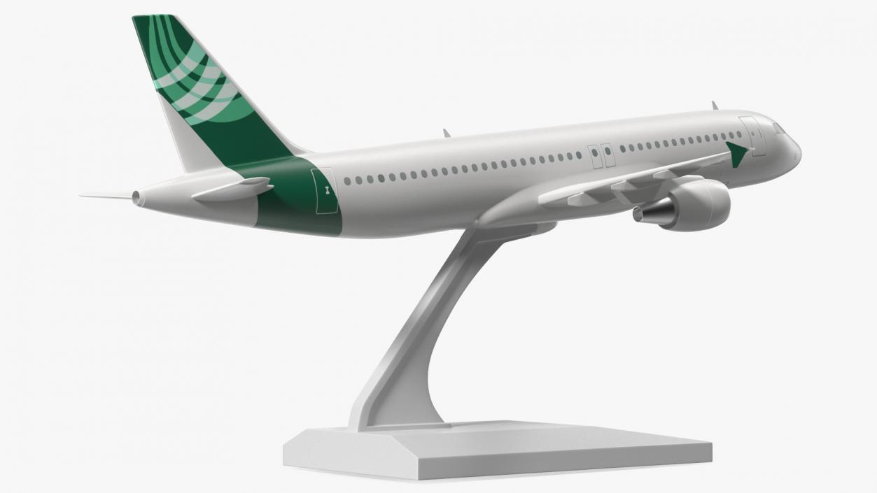 Low Wing Jet Airliner Scale Model with Stand 3D model