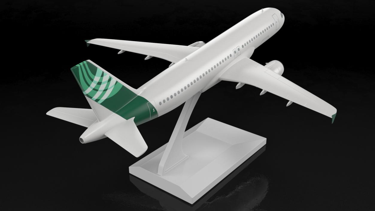 Low Wing Jet Airliner Scale Model with Stand 3D model