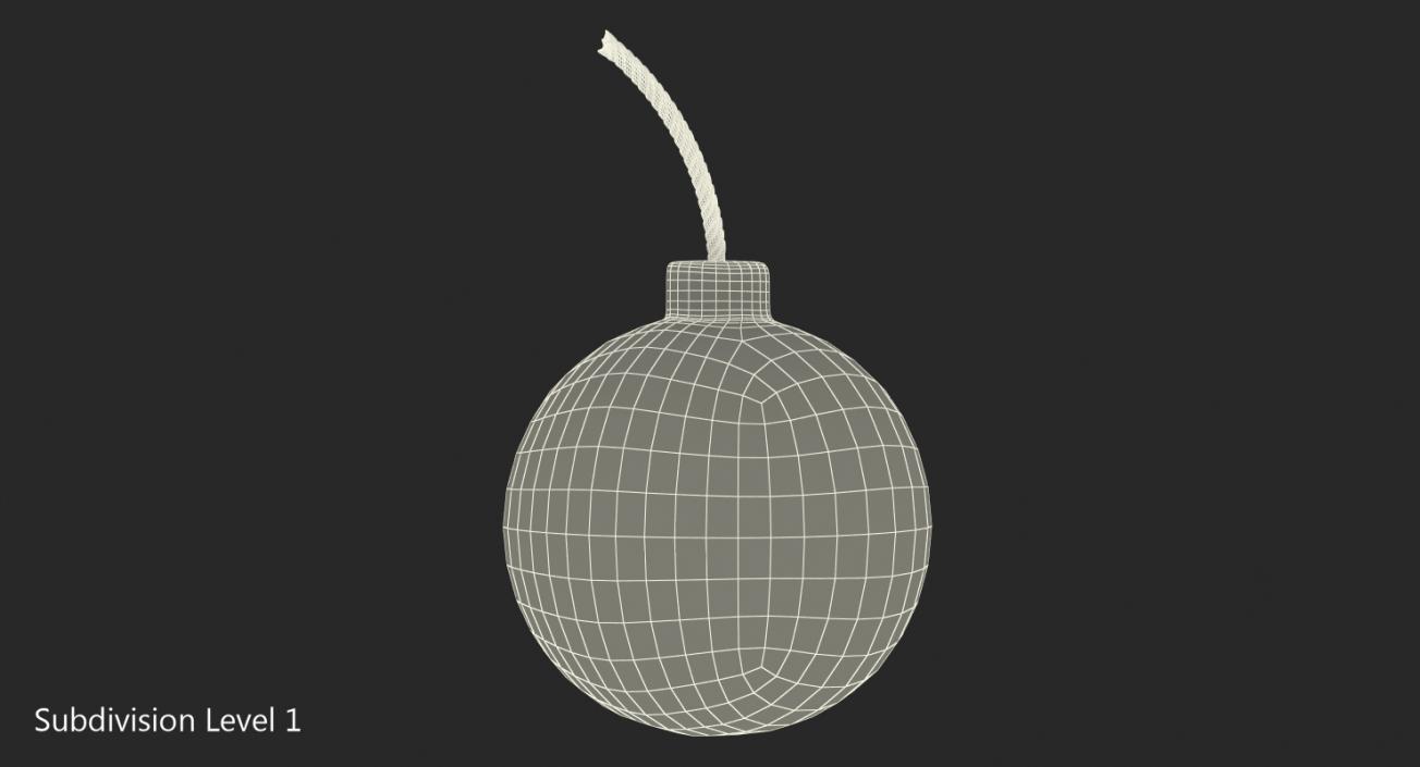 Old Round Bomb 3D model