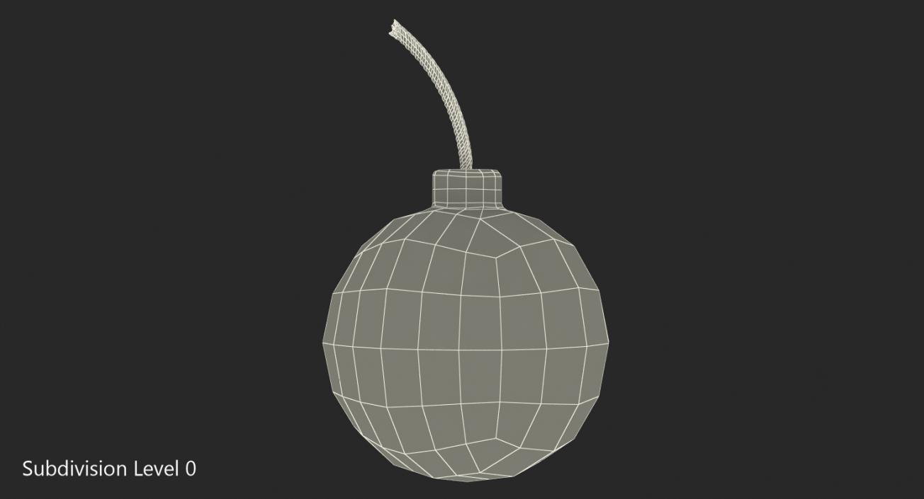 Old Round Bomb 3D model