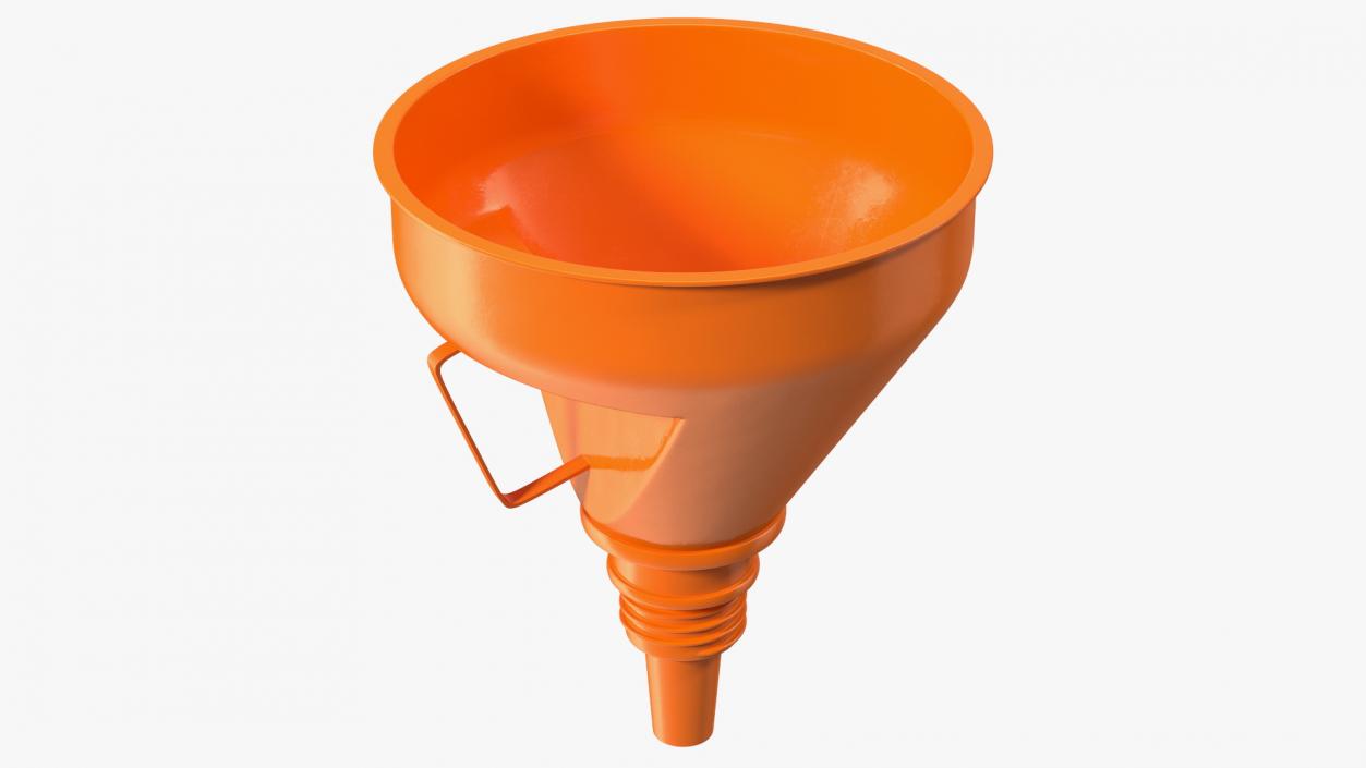 3D Universal Petrol Plastic Funnel with Handle model