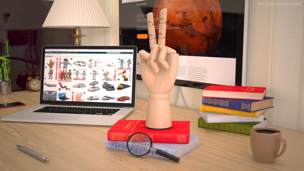 Mannequin Hand for Drawing Peace Pose 3D