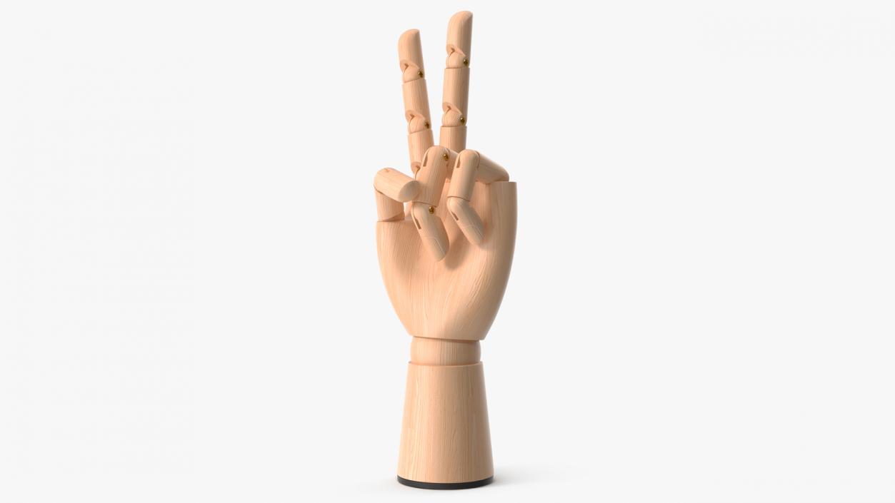 Mannequin Hand for Drawing Peace Pose 3D