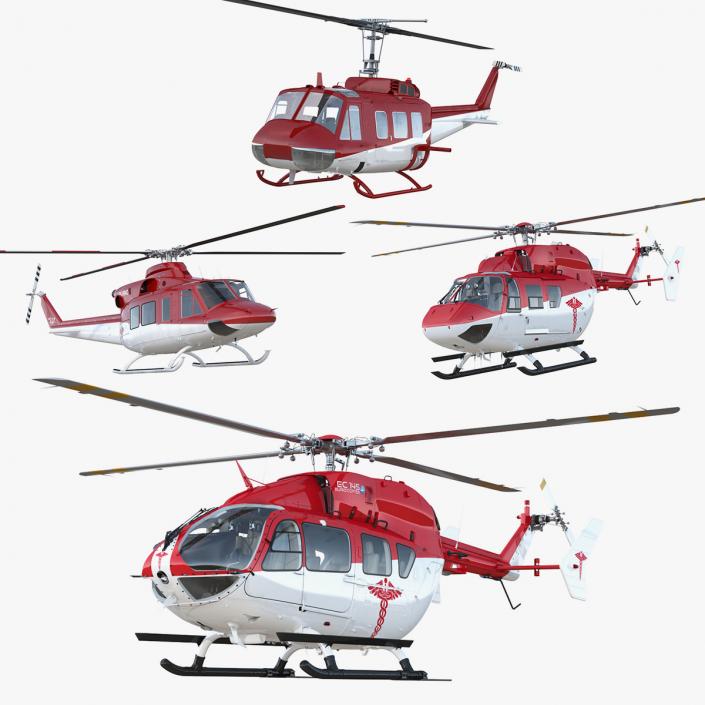 3D Air Ambulance Helicopters 3D Models Collection 3 model