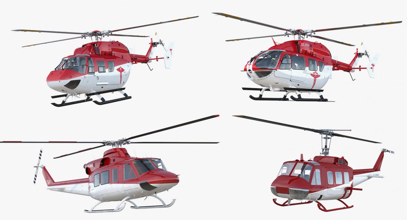 3D Air Ambulance Helicopters 3D Models Collection 3 model