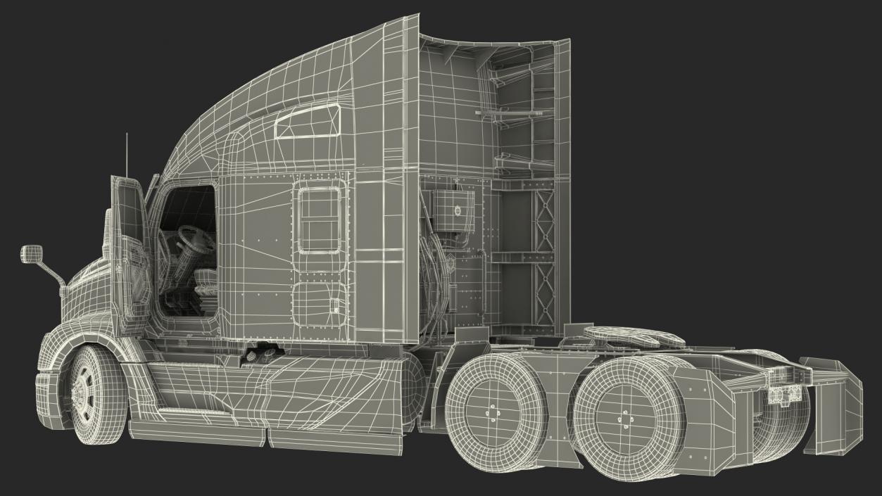 3D Kenworth T680 Truck Rigged