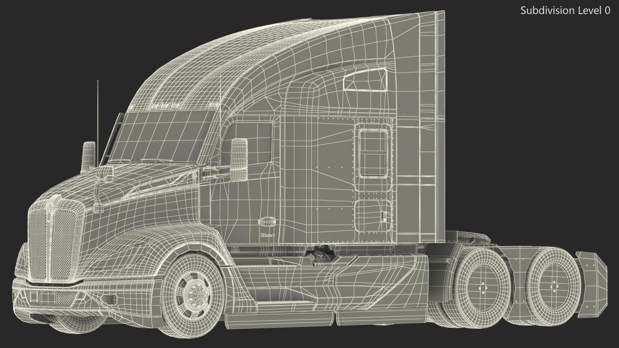 3D Kenworth T680 Truck Rigged