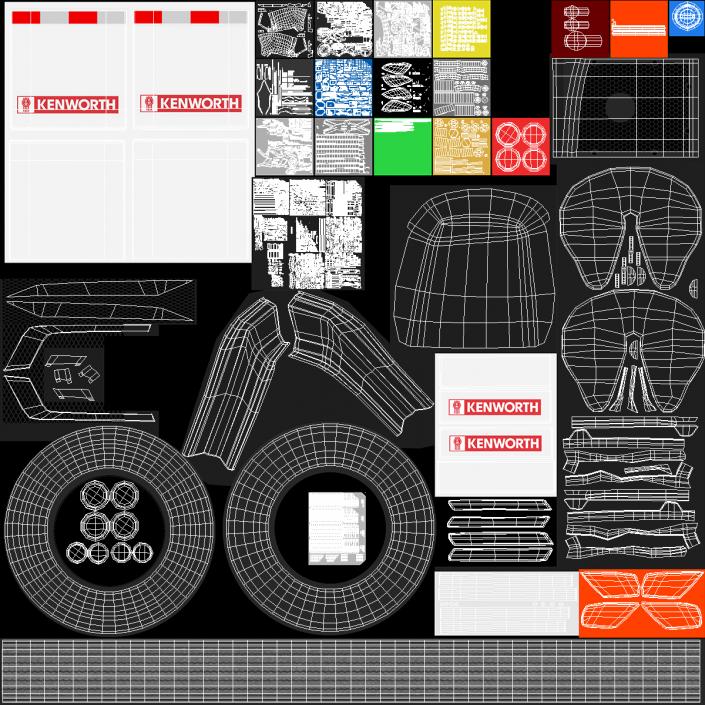 3D Kenworth T680 Truck Rigged