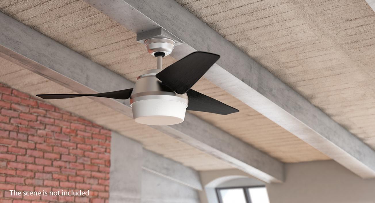 3D model Chromium Ceiling Fan