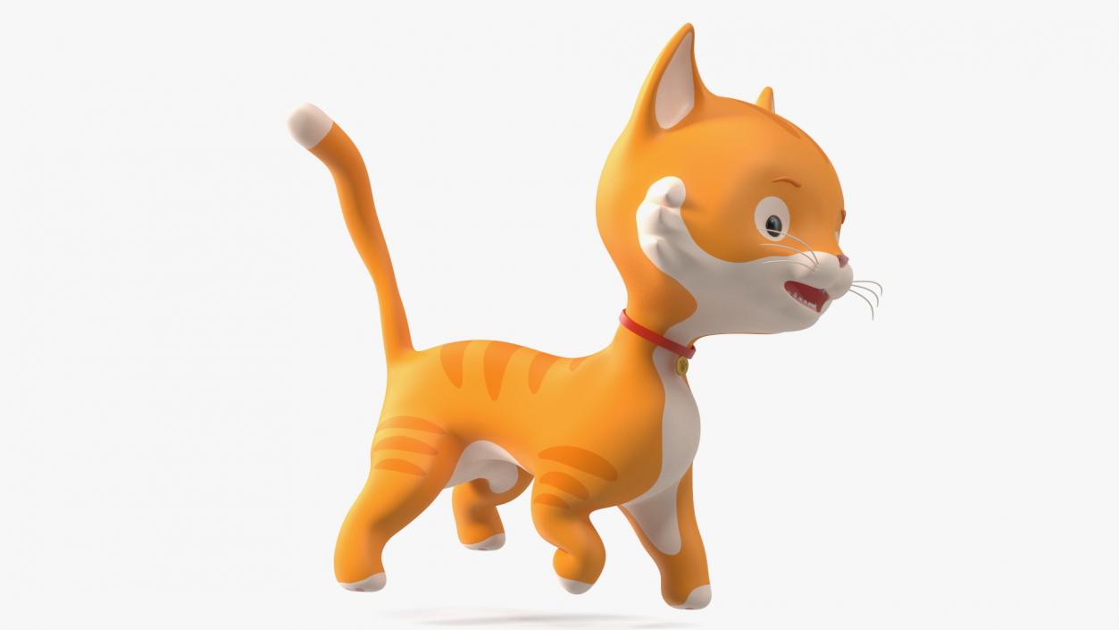 3D Funny and Cute Cartoon Cat Rigged model