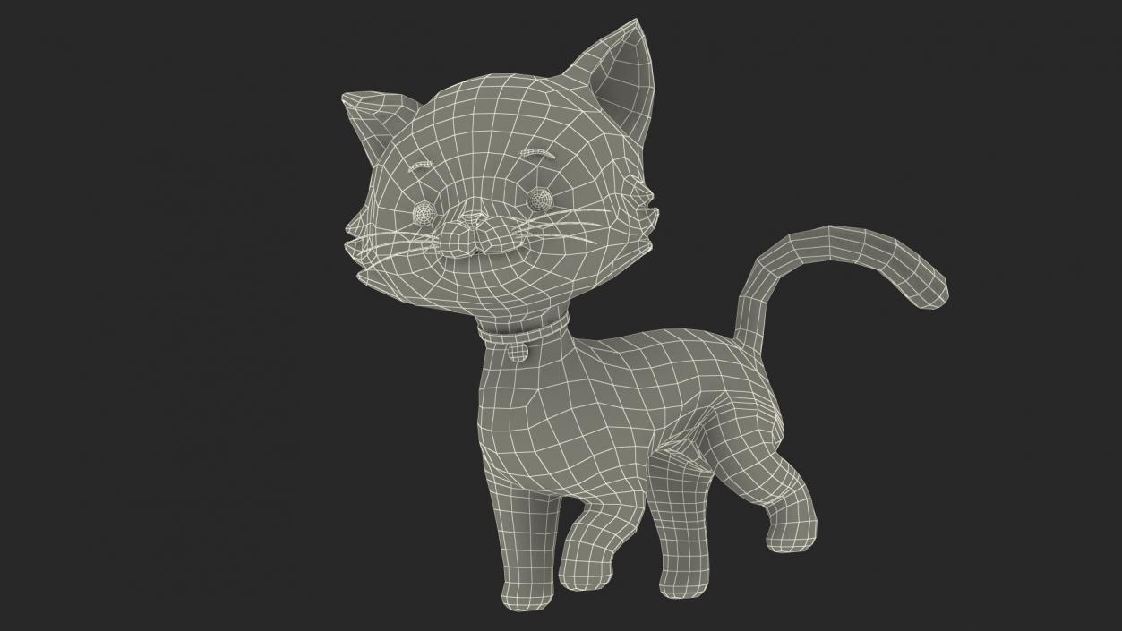 3D Funny and Cute Cartoon Cat Rigged model