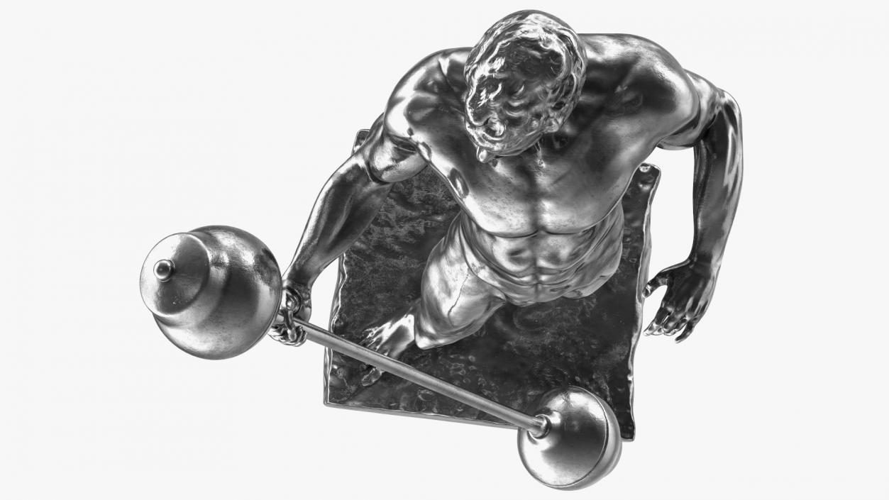 3D Bodybuilding Winner Silver Statue model