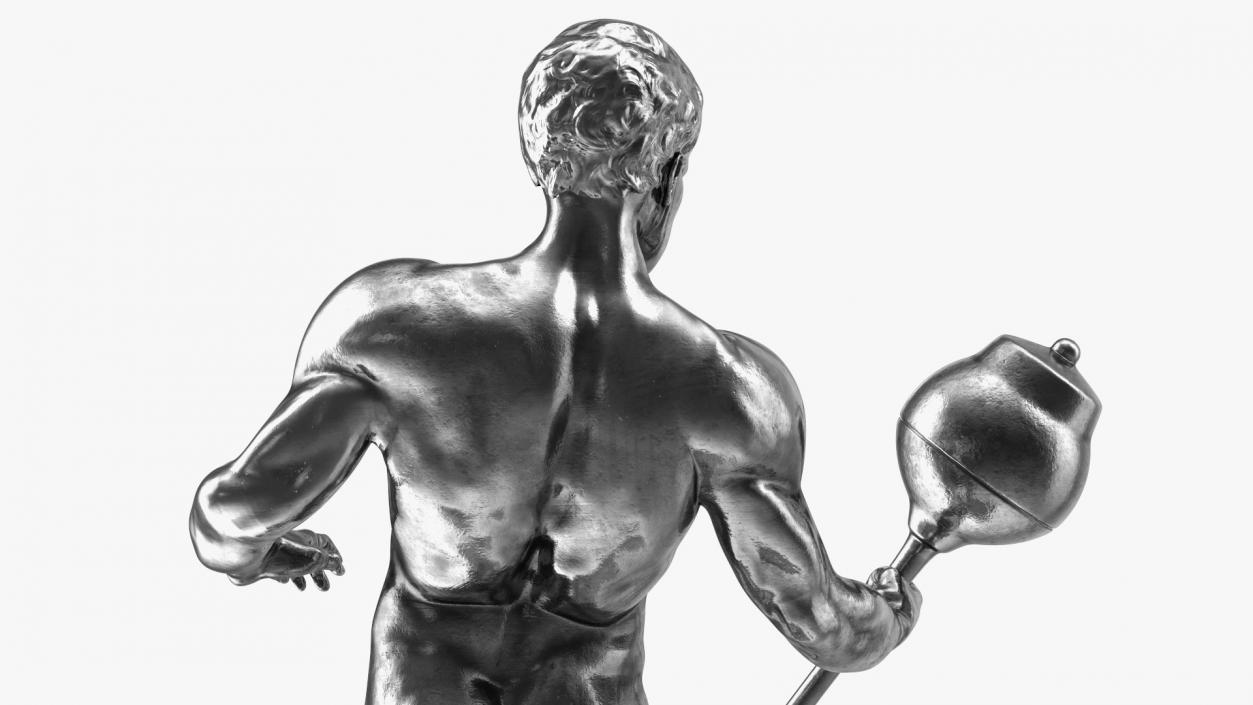 3D Bodybuilding Winner Silver Statue model