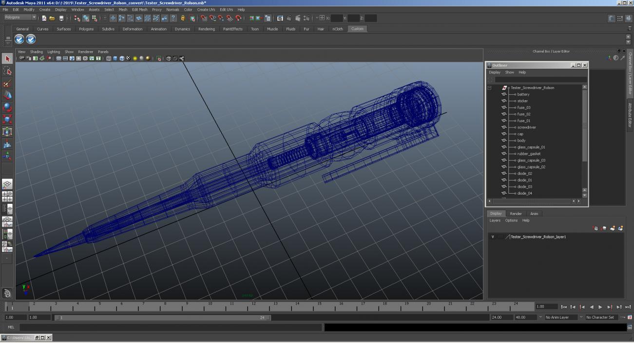 3D model Tester Screwdriver Rolson