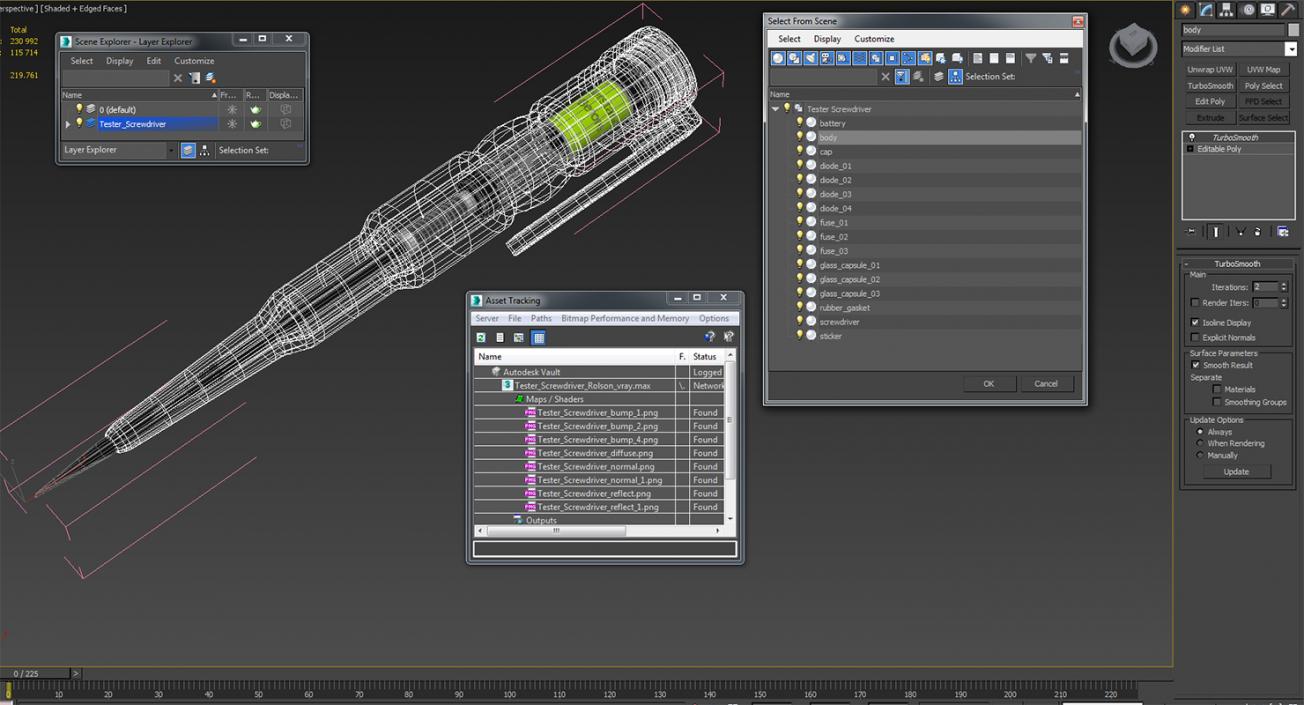 3D model Tester Screwdriver Rolson