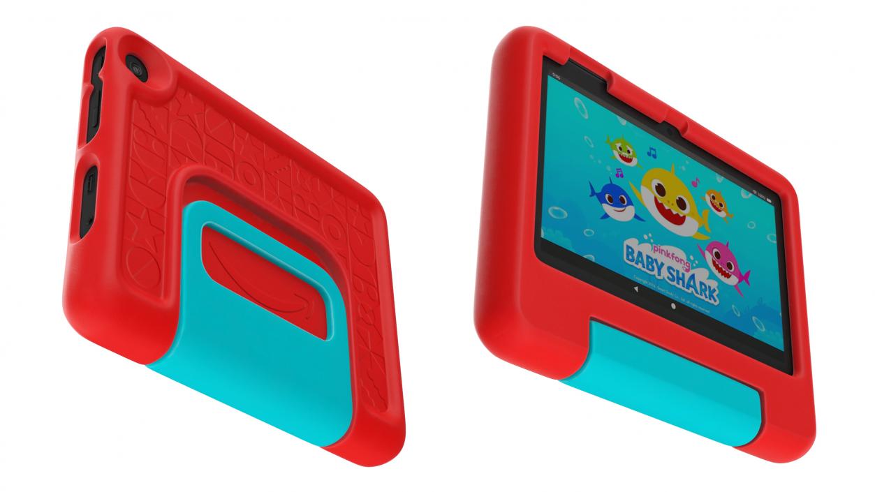 3D Tablet for Kids Amazon Fire 7 Red model