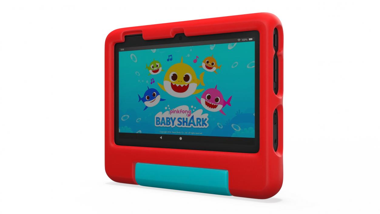 3D Tablet for Kids Amazon Fire 7 Red model