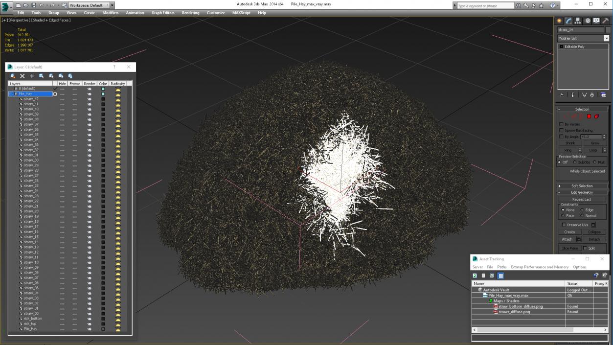 3D model Pile Hay