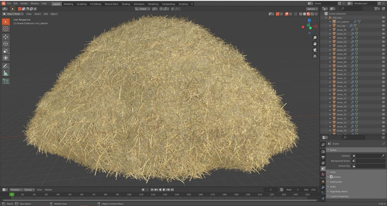 3D model Pile Hay