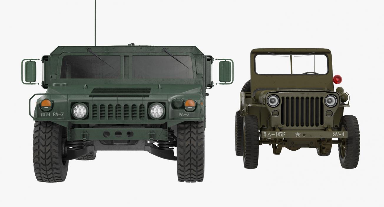 US Military Wheeled Vehicles Collection 3D model