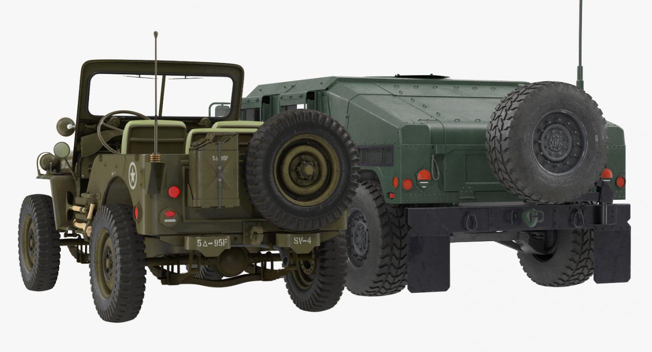 US Military Wheeled Vehicles Collection 3D model