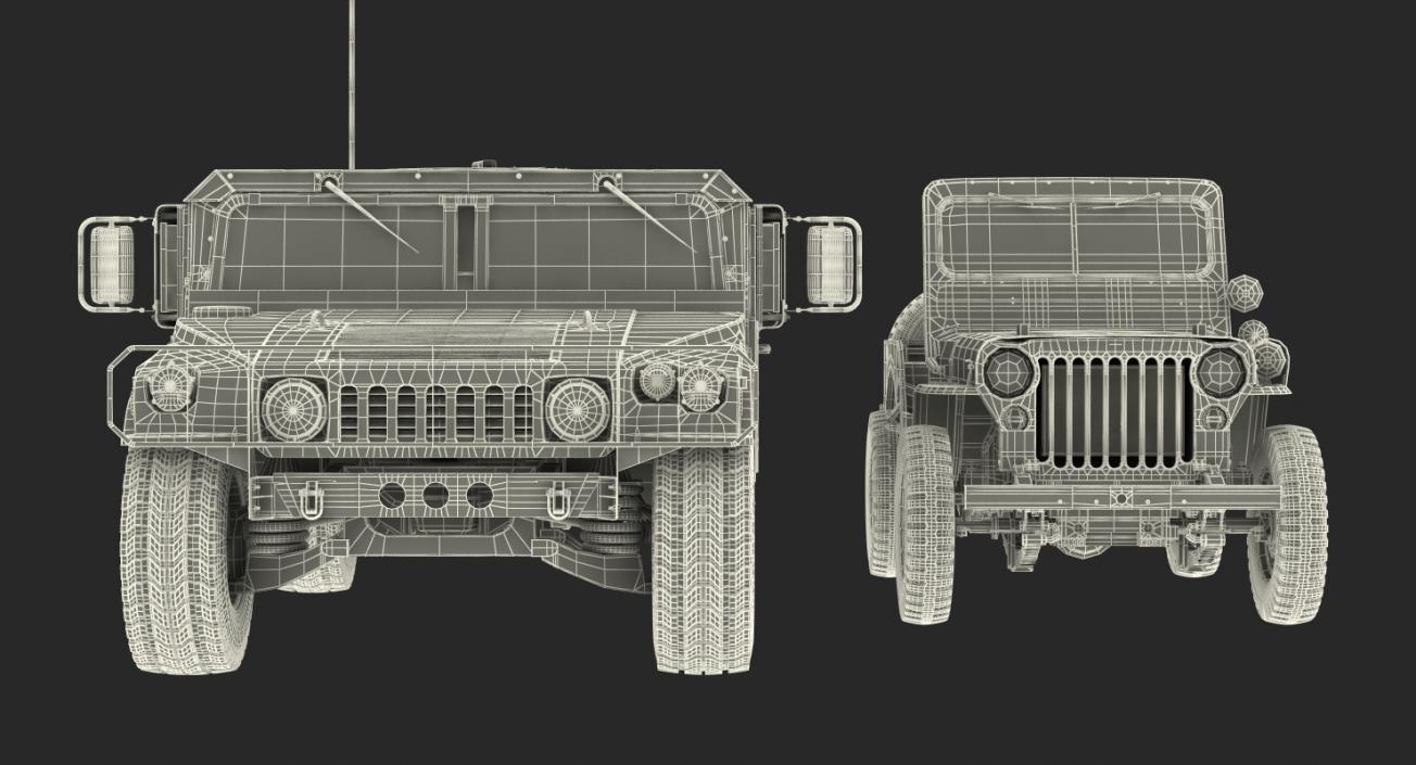 US Military Wheeled Vehicles Collection 3D model