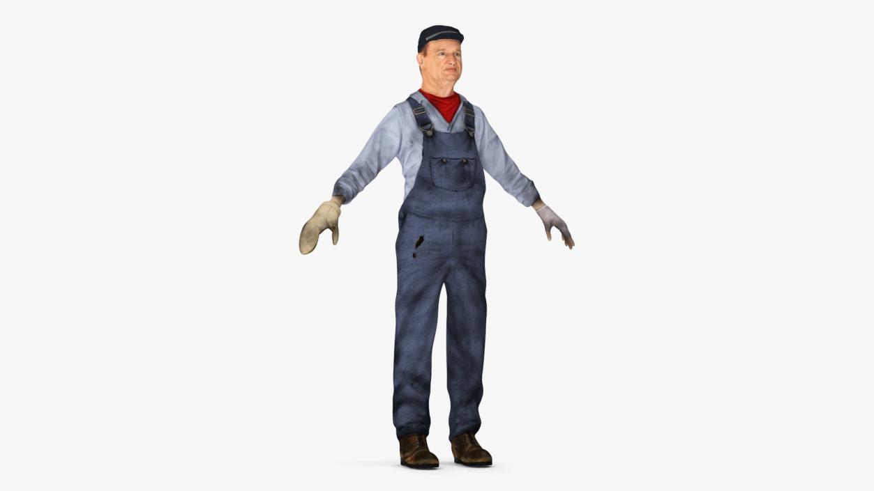 3D model Train Conductor Character