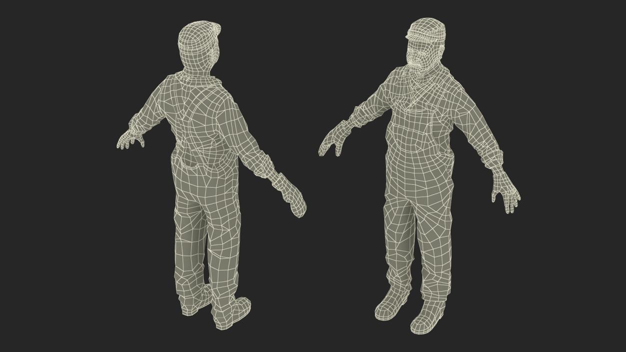 3D model Train Conductor Character