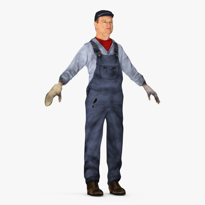 3D model Train Conductor Character