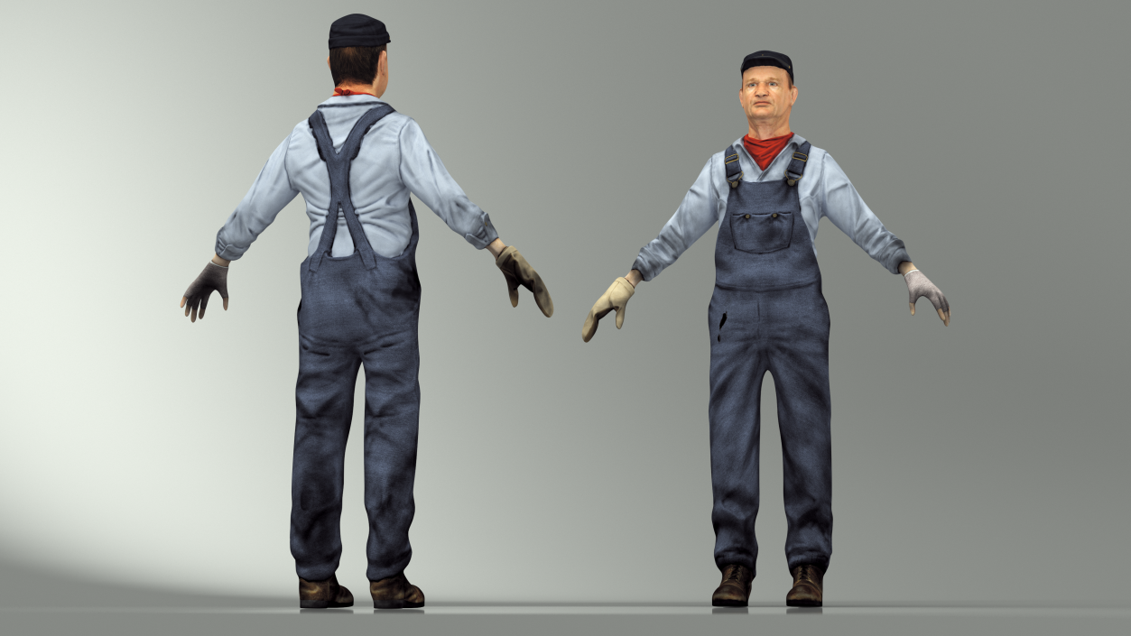 3D model Train Conductor Character