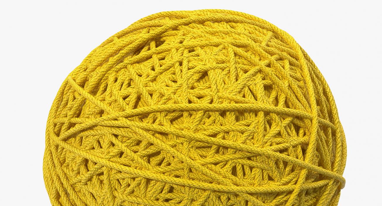 3D Yellow Thread Ball model