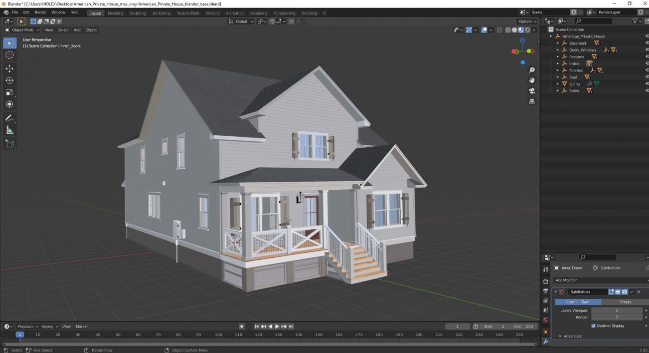 American Private House 3D