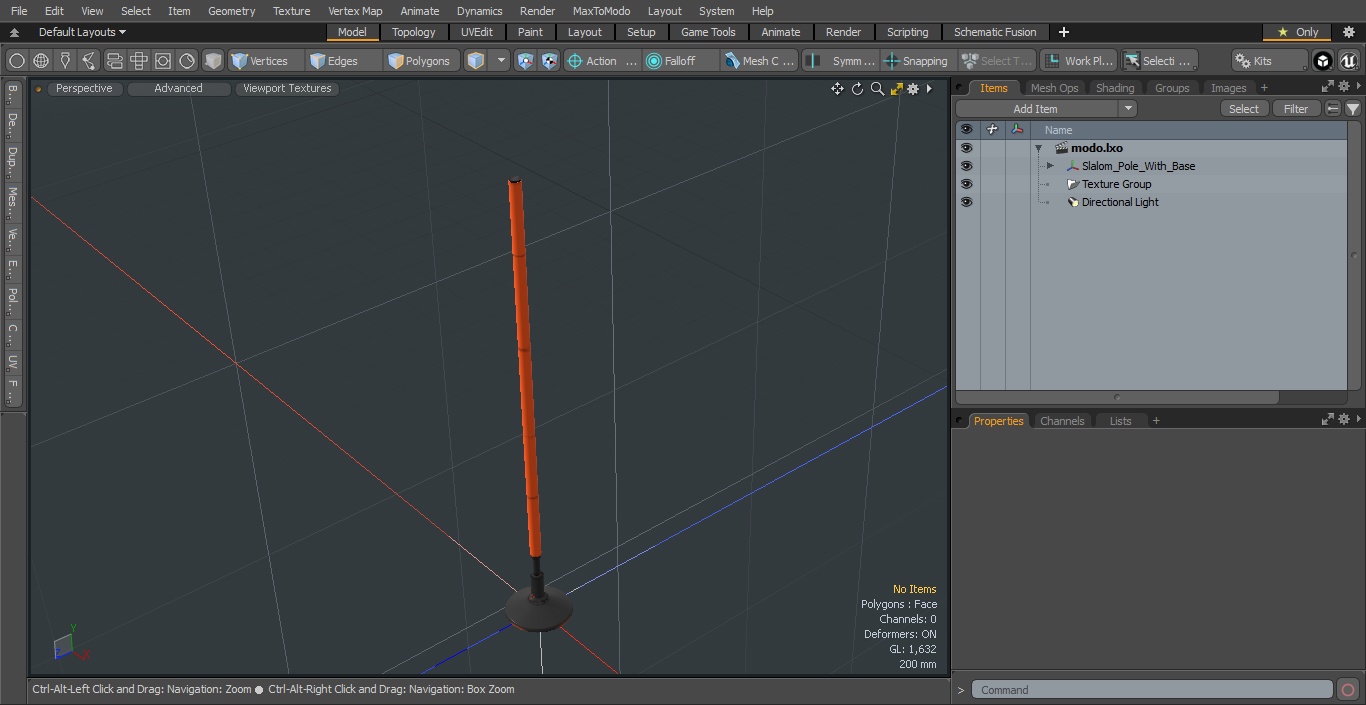 3D Slalom Pole With Base