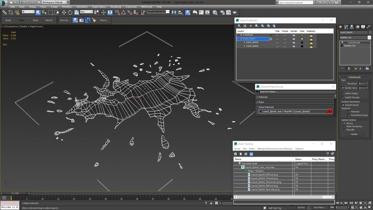 3D Liquid Splash model