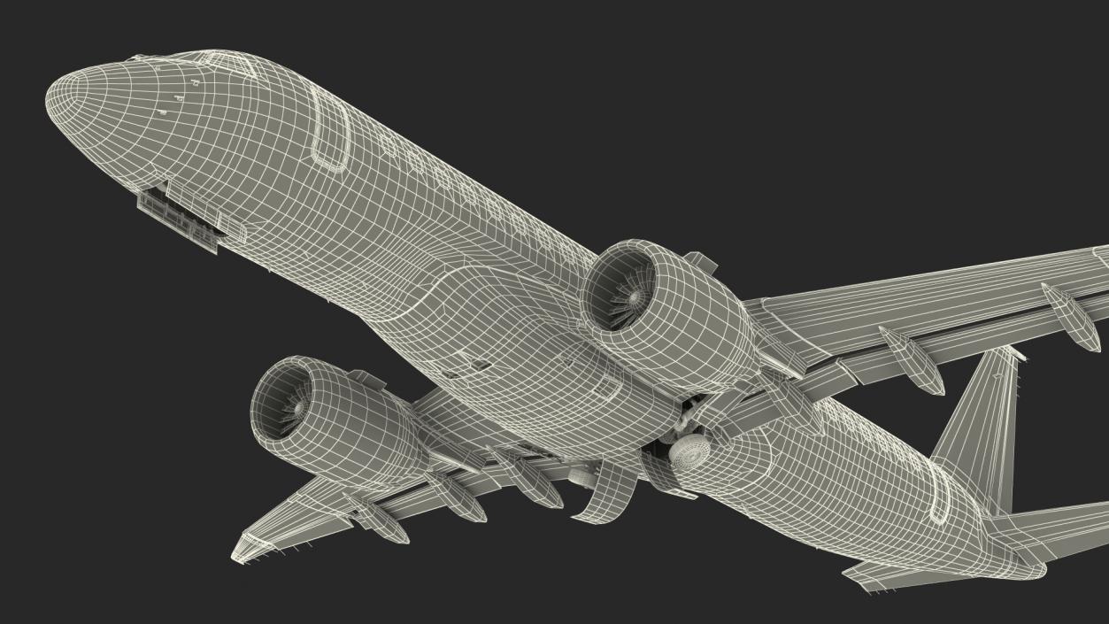 3D Embraer E-Jet E190-E2 Rigged model