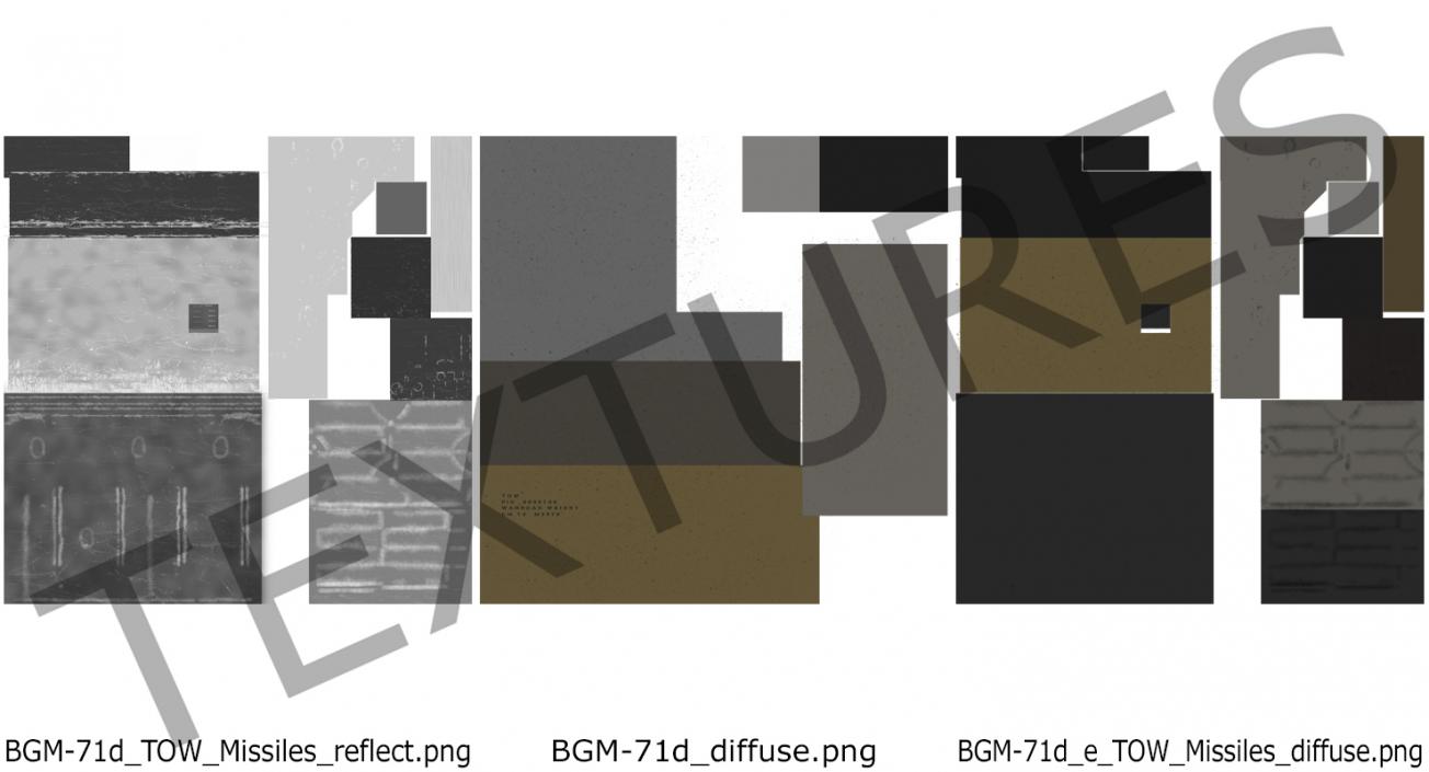 3D BGM 71D TOW Missile Rigged