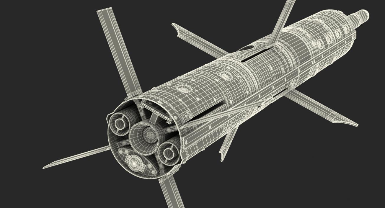 3D BGM 71D TOW Missile Rigged