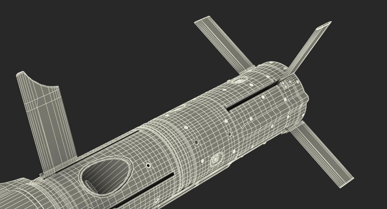 3D BGM 71D TOW Missile Rigged