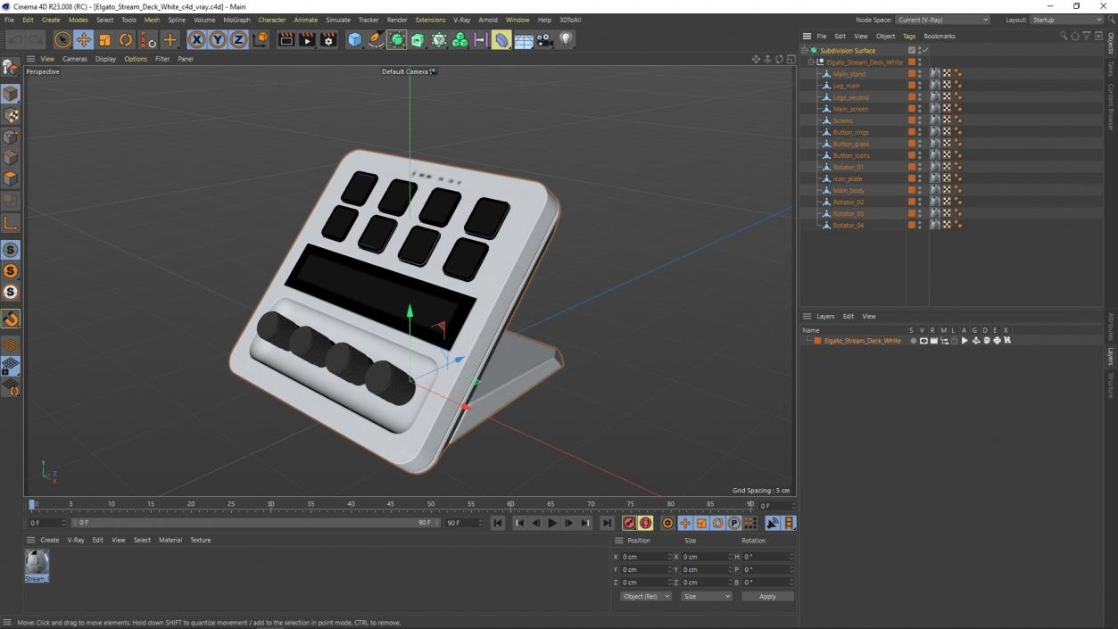 Elgato Stream Deck White 3D model