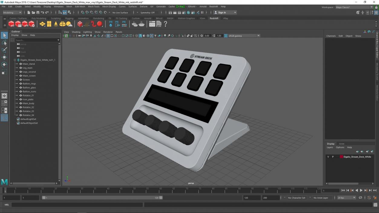 Elgato Stream Deck White 3D model