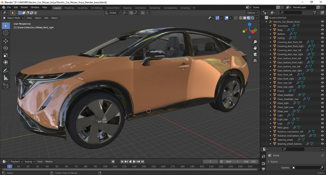 3D model Electric Car Nissan Ariya