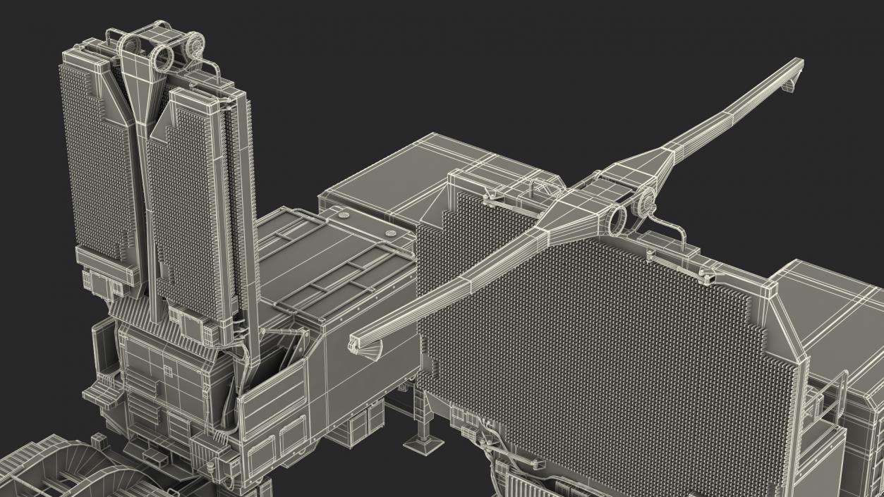 Phased Array Aquisition Radar 64N6 Camouflage Rigged 3D