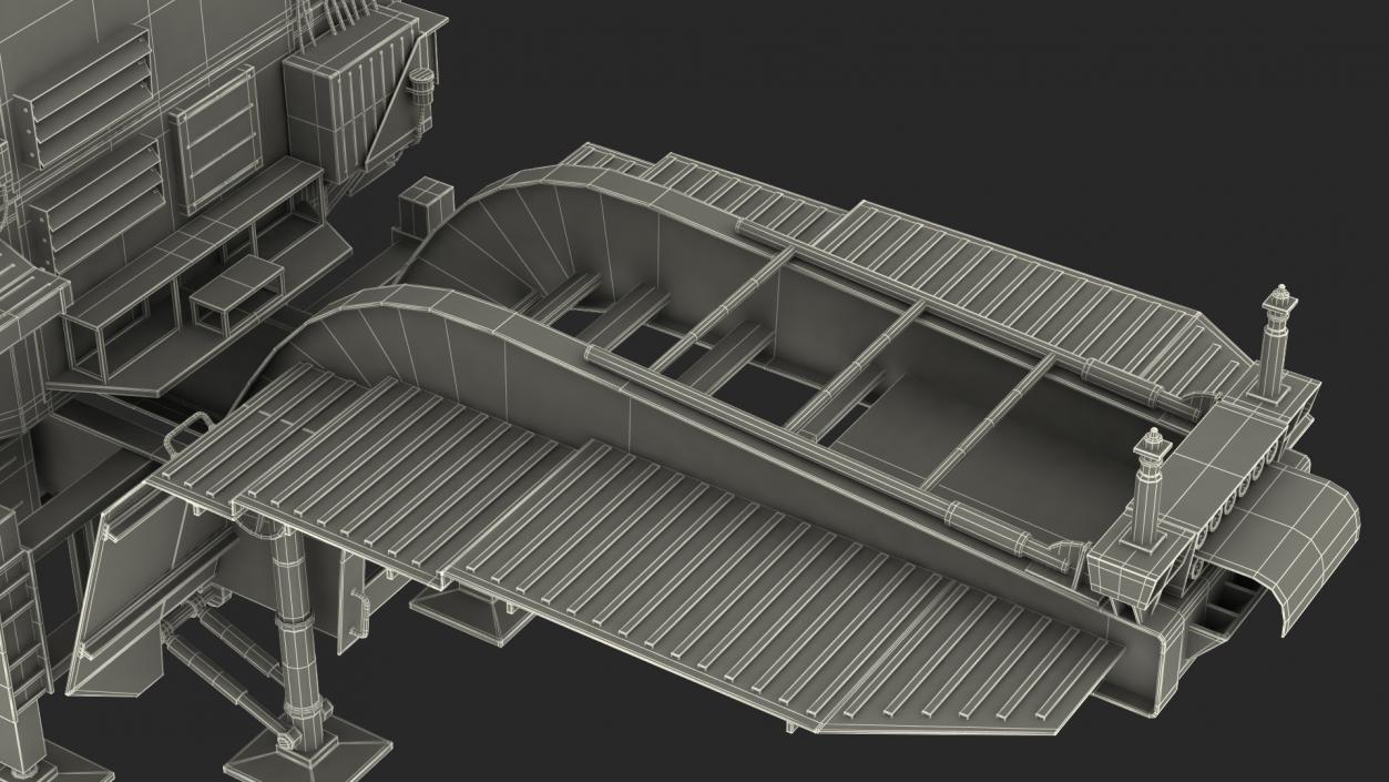 Phased Array Aquisition Radar 64N6 Camouflage Rigged 3D