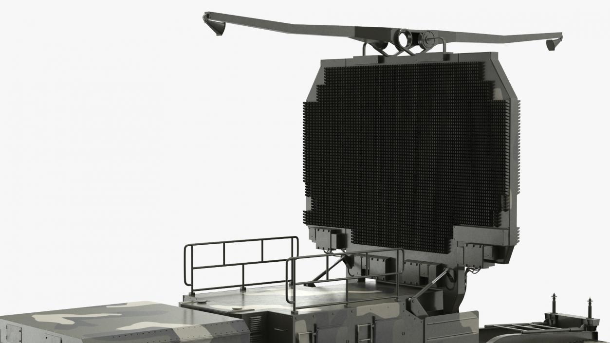 Phased Array Aquisition Radar 64N6 Camouflage Rigged 3D