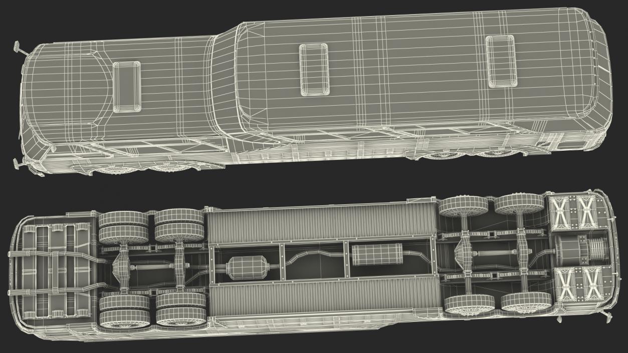 Sultana 1973 Bus Simple Interior 3D