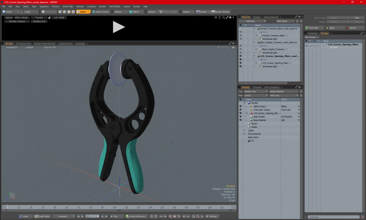 3D model LCD Screen Opening Pliers