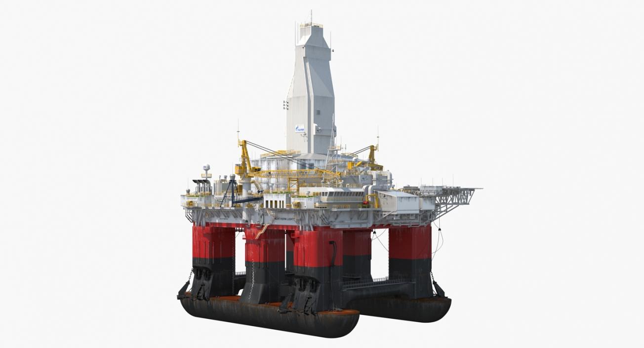 Semi Submersible Drilling Rig 3D model